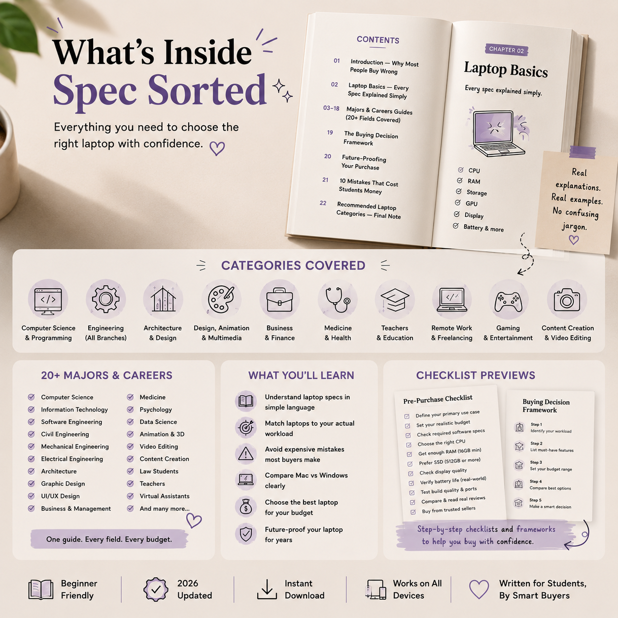 Spec Sorted™ — The Complete Laptop Buying Guide for Students & Professionals (2026 Edition)