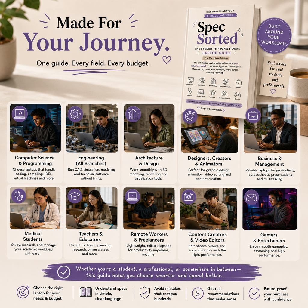 Spec Sorted™ — The Complete Laptop Buying Guide for Students & Professionals (2026 Edition)