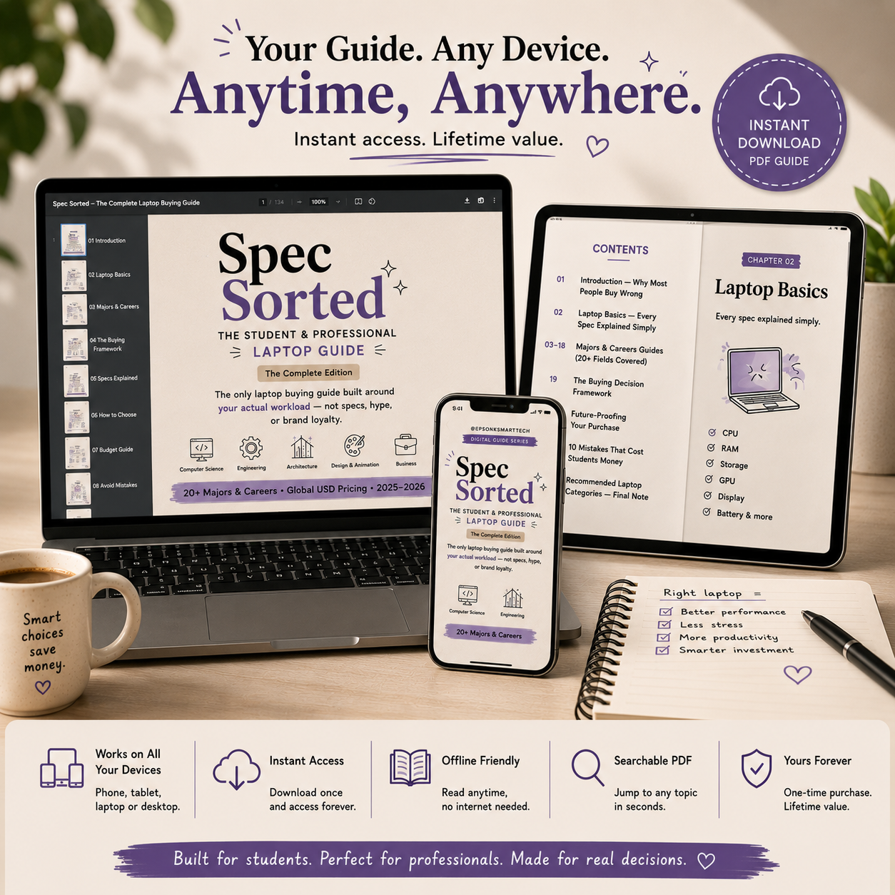 Spec Sorted™ — The Complete Laptop Buying Guide for Students & Professionals (2026 Edition)
