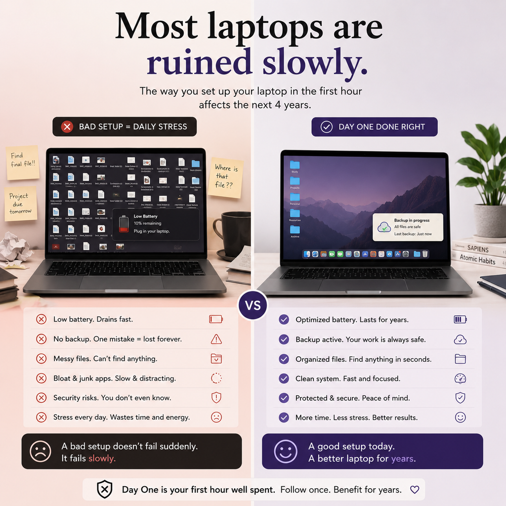 Day One™ — The New Laptop Setup Guide for Windows & macOS (2026 Edition)