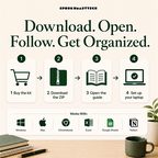 How the Student Laptop Setup Kit works: buy, download the ZIP, open the guide, and set up your laptop.