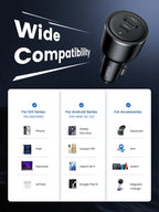 UGREEN EC701 63W Fast Car Charger – Dual Port (USB-C & USB-A) for Laptops and Phones